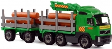 Truck Holzfrachter mit Anhänger