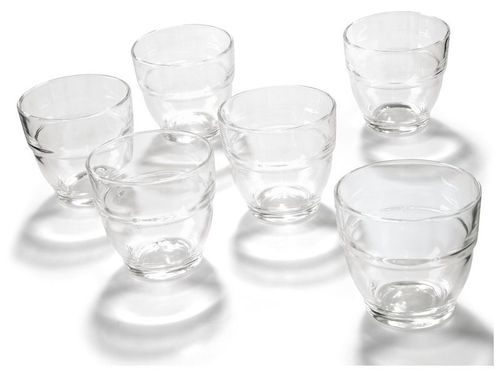 Geschirr aus Hartglas - Gläser rund  Set 6