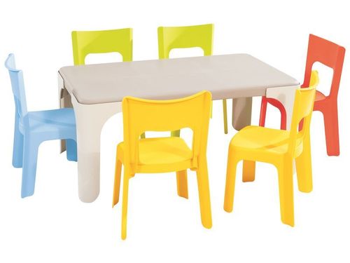 Maxi Set Tisch und 6 Stühle für Krippe