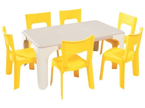 Maxi Set Tisch und 6 Stühle für Krippe ab 18 Monate